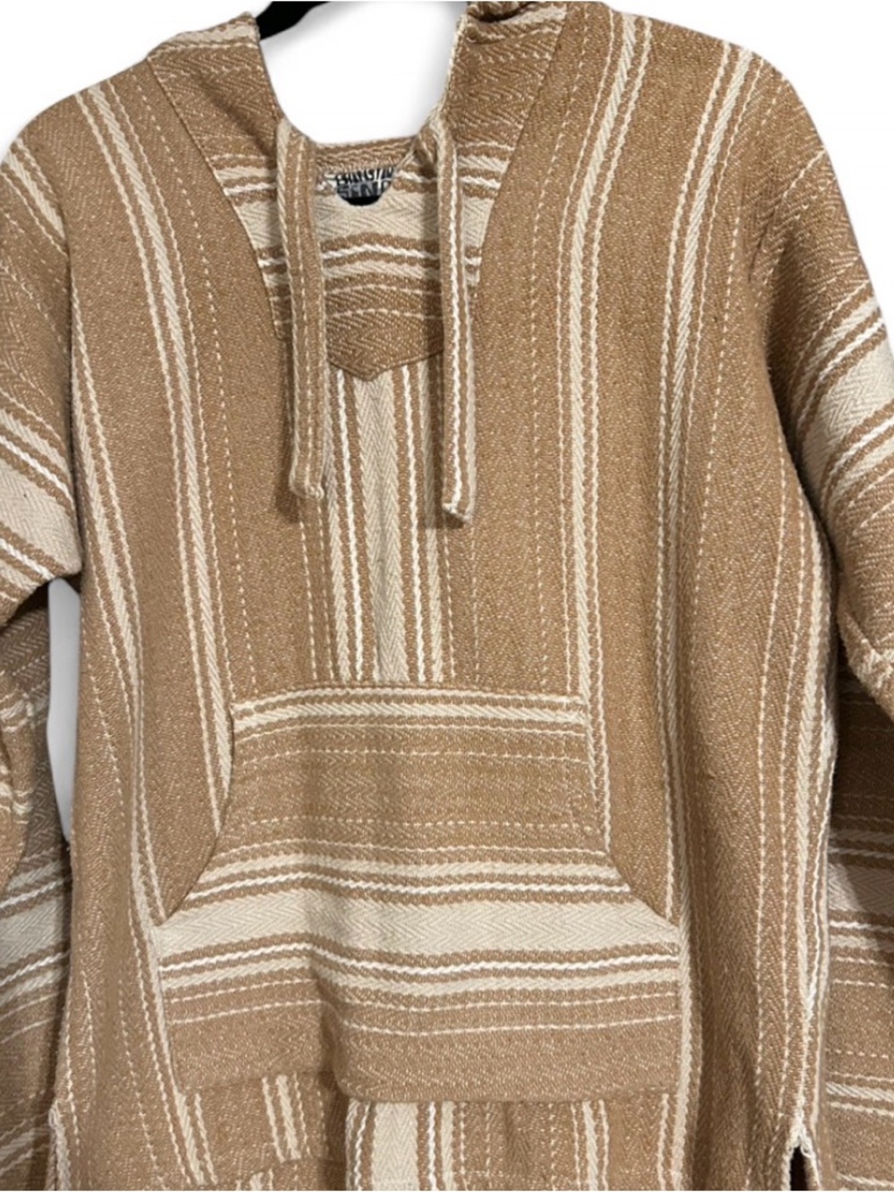 Men's Lightweight Baja Shirt Jacket in Tan & Cream